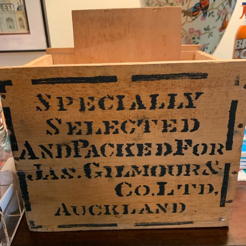 Wooden Shipping Box - 5 Lbs Pekoe Tea. NZ